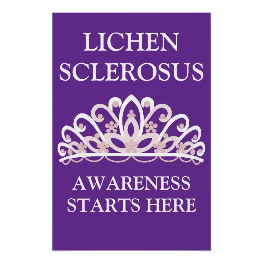 Lichen Sclerosus "Bewusstsein beginnt hier" Poster (Vorderseite)