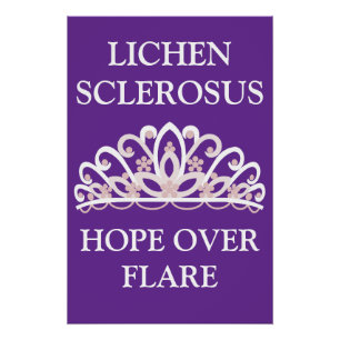 Lichen Sclerosus-Bewusstseins- "Hoffnung über Flar Poster