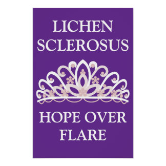 Lichen Sclerosus-Bewusstseins- "Hoffnung über Flar Poster