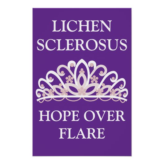 Lichen Sclerosus-Bewusstseins- "Hoffnung über Flar Poster (Vorderseite)