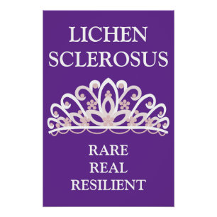 Lichen Sclerosus Bewusstseinsbildung "Rare Real Re Poster