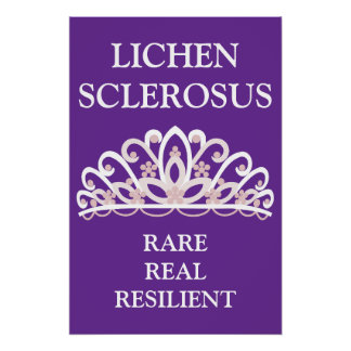 Lichen Sclerosus Bewusstseinsbildung "Rare Real Re Poster