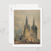 Lichfield Cathedral, Staffordshire, 1794 Postkarte (Vorne/Hinten)