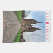 Lichfield Cathedral View Teetuch Geschirrtuch (Horizontal)