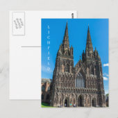 Lichfield Cathedral Vorderansicht Postkarte (Vorne/Hinten)