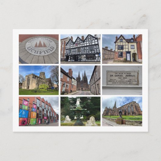 Lichfield Holiday Postcard Feiertagspostkarte (Vorderseite)