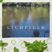 Lichfield Kathedrale über dem Wassertuch Geschirrtuch (Gefaltet)