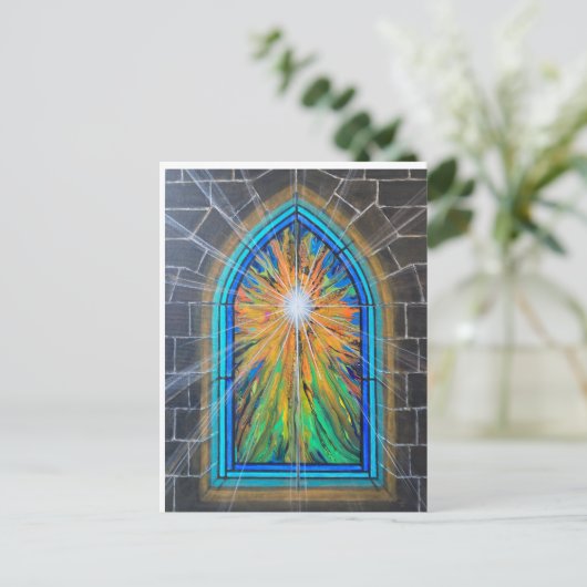 Licht 3 Kirchenfestglas Postkarte (Stehend Vorderseite)