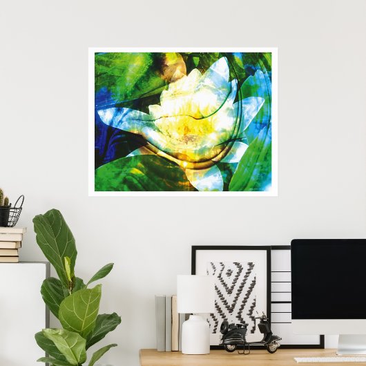 Licht Abstrakt 11: Herztempel Poster (Heimbüro)