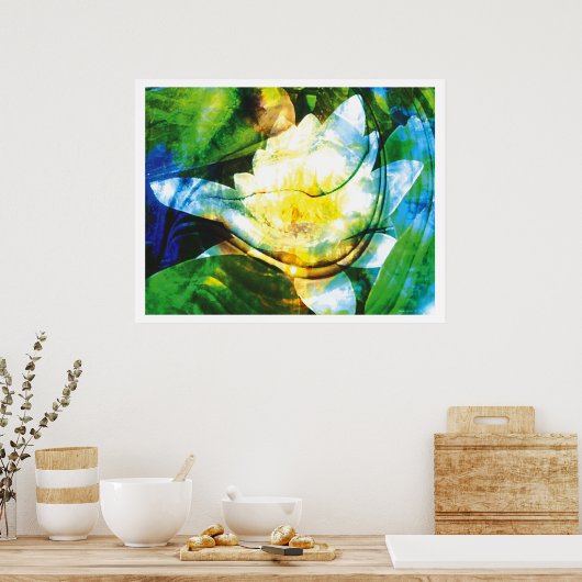 Licht Abstrakt 11: Herztempel Poster (Küche)