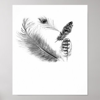 Licht als Feder Poster