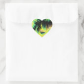 Licht als Federdesign Herz-Aufkleber (Tasche)