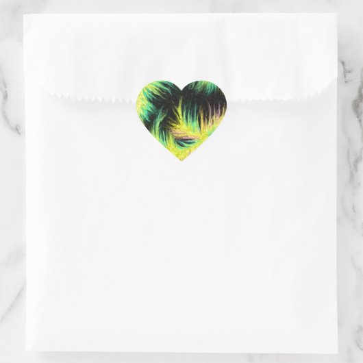 Licht als Federdesign Herz-Aufkleber (Tasche)