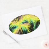 Licht als Federdesign Ovaler Aufkleber (Umschlag)