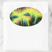 Licht als Federdesign Ovaler Aufkleber (Tasche)