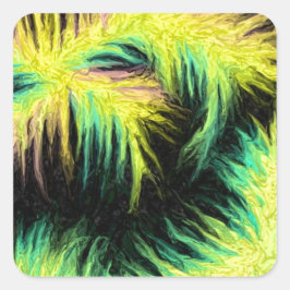Licht als Federdesign Quadratischer Aufkleber