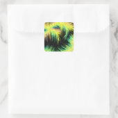 Licht als Federdesign Quadratischer Aufkleber (Tasche)