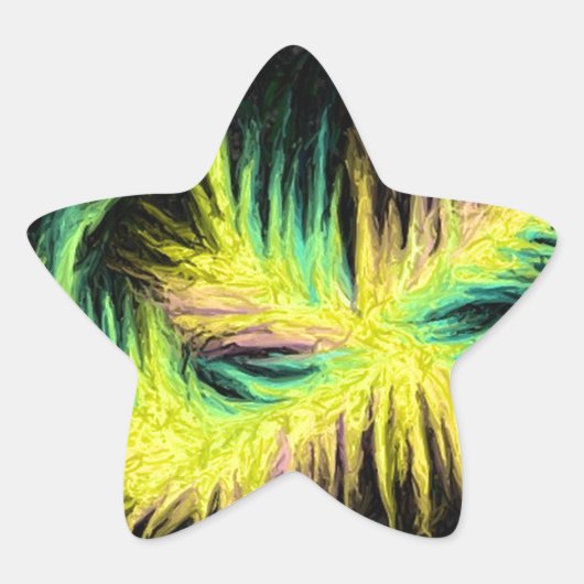 Licht als Federdesign Stern-Aufkleber (Vorderseite)
