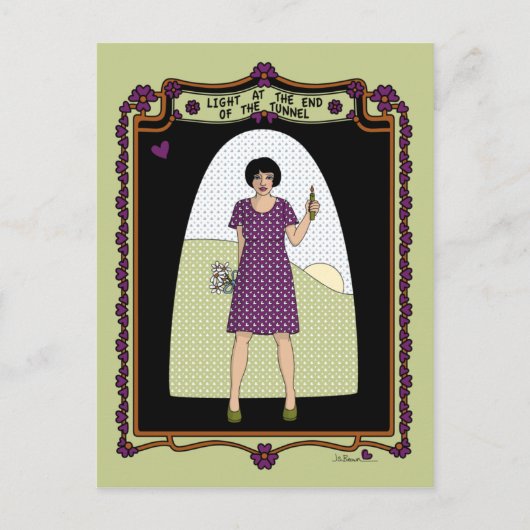 Licht am Ende der tunnel_a_postcard Postkarte (Vorderseite)