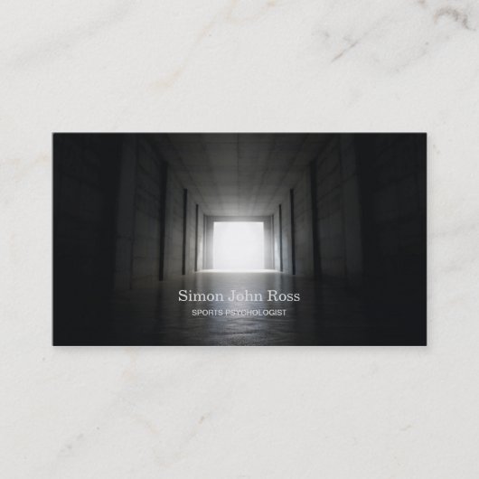 Licht am Ende des Sporttunnels Visitenkarte (Vorderseite)