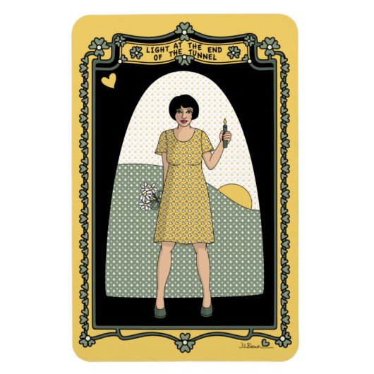 Licht am Ende des Tunnels_A_4x6-Kühlschranks Magnet (Vertikal)