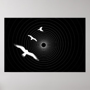 Licht am Ende des Tunnels Abstract Poster
