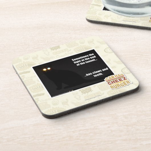 Licht am Ende des Tunnels Getränkeuntersetzer (Linke Seite)