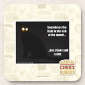 Licht am Ende des Tunnels Getränkeuntersetzer (Vorderseite)