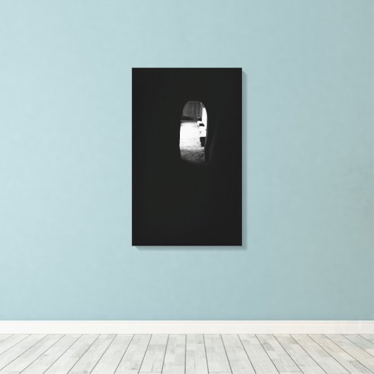 Licht am Ende des Tunnels Leinwanddruck (Insitu (Holzboden))