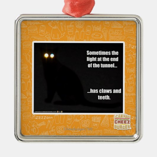 Licht am Ende des Tunnels Silbernes Ornament (Vorne)