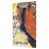 Licht am Ende einer Crevasse an der Küste Klemmbrett (Links)