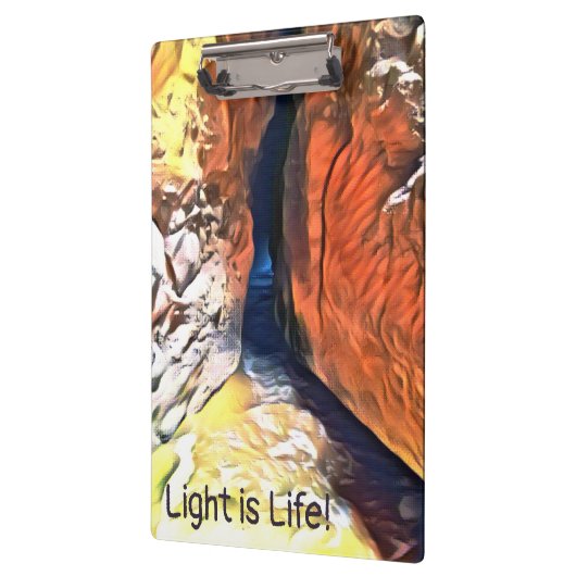 Licht am Ende einer Crevasse an der Küste Klemmbrett (Links)