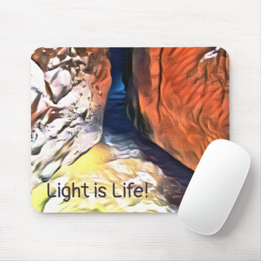 Licht am Ende einer Crevasse an der Küste Mousepad (Mit Mouse)