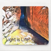 Licht am Ende einer Crevasse an der Küste Mousepad (Vorne)