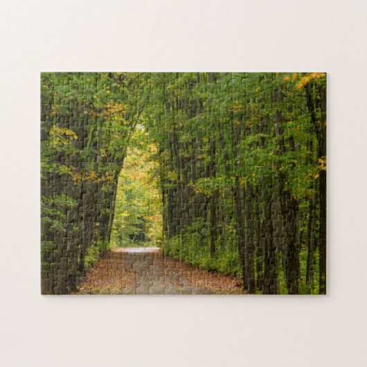 Licht am Ende eines Baumtunnels Puzzle (Horizontal)