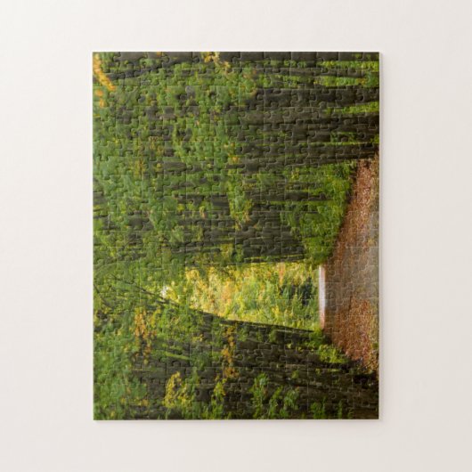 Licht am Ende eines Baumtunnels Puzzle (Vertikal)