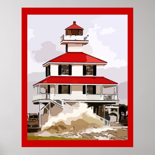 Licht am westlichen Ende im Sturm Poster (Vorne)