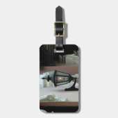 Licht, antike, Vintage, schwarze, Fotografie Gepäckanhänger (Vorderseite vertikal)