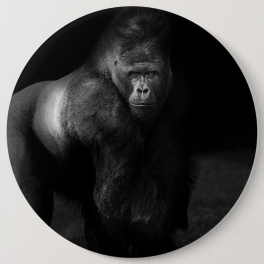 Licht auf Stärke – Silberrücken-Gorilla Button (Vorderseite)