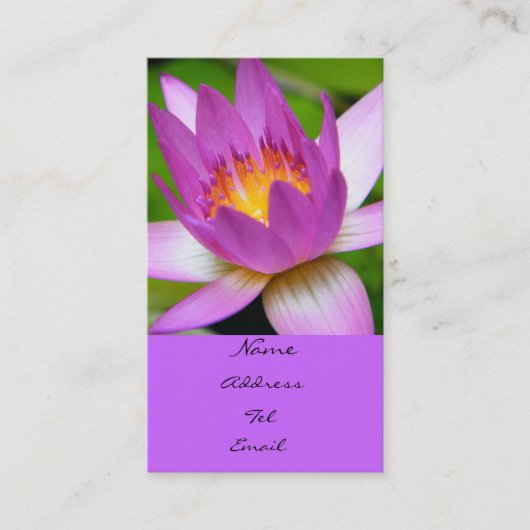 Licht auf Wasser Visitenkarte (Vorderseite)