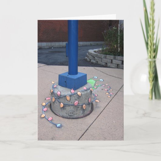 Licht-Aufreihen von Sluggo Feiertagskarte (Vorderseite)