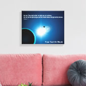 Licht aus der Dunkelheit - Genesis 1:4 Leinwanddruck (Insitu (Wohnzimmer))