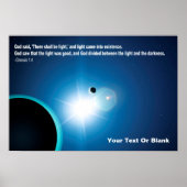 Licht aus der Dunkelheit - Genesis 1:4 Poster (Vorne)