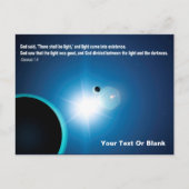 Licht aus der Dunkelheit - Genesis 1:4 Postkarte (Vorderseite)