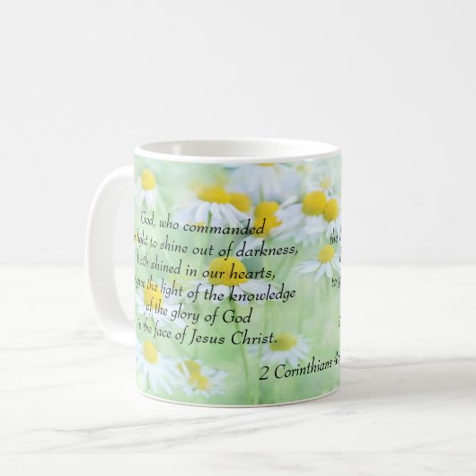 Licht aus der Dunkelheit leuchten - 2 Korinther 4: Kaffeetasse (Vorderseite Links)