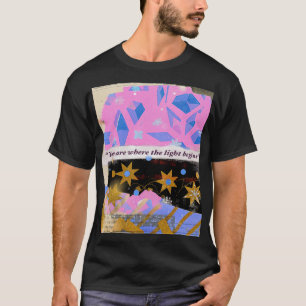 Licht beginnt von innen – Pink & Gold Edelstein-De T-Shirt