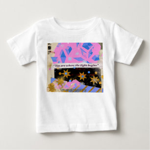 Licht beginnt von innen – Rosa und Gold T-Shirt fü