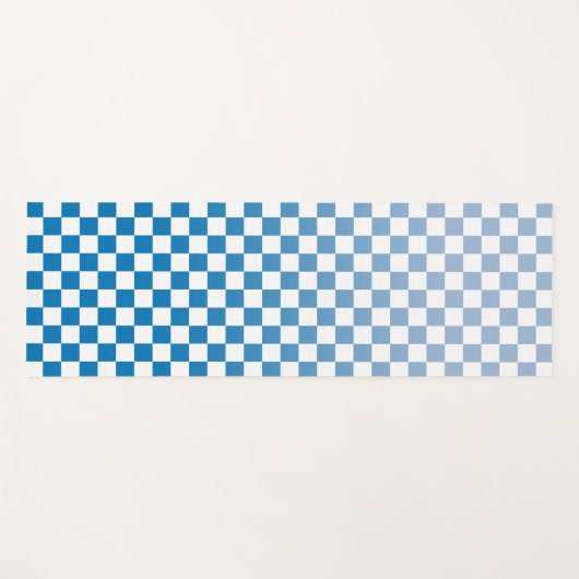 Licht bis dunkelblaues Ombré Prüfmuster Yogamatte (Vorderseite (Horizontal))