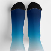 Licht bis dunkler Ozean blauer Lichtstrahl Socken (Oben)