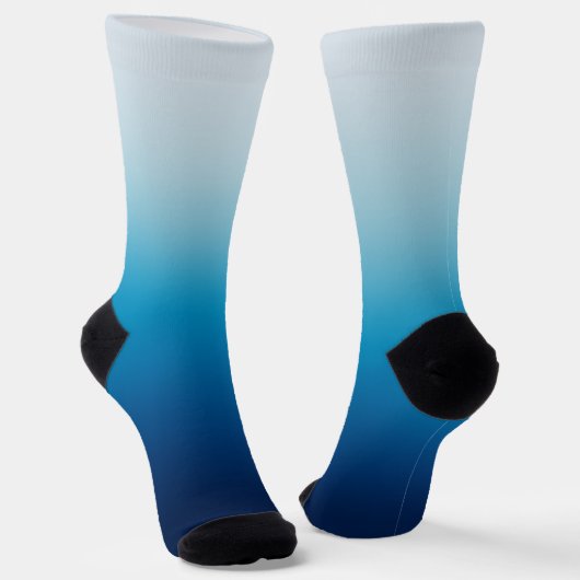 Licht bis dunkler Ozean blauer Lichtstrahl Socken (Gewinkelt)